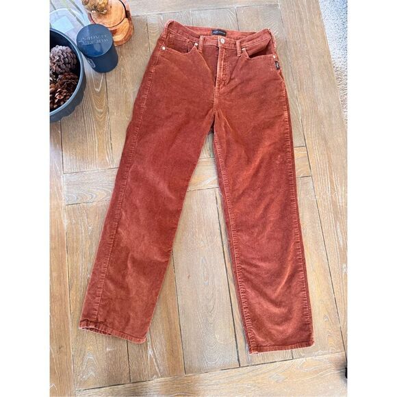 Silver Jeans Highly Desirable Straight Corduroy Pants in Burnt Orange Size 27 - Picture 1 of 8